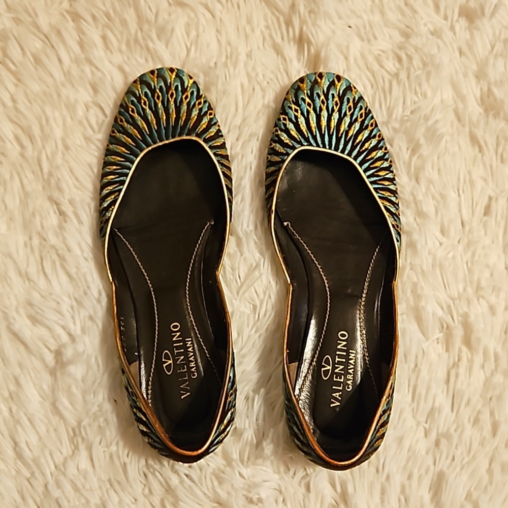 VALENTINO Garavani Peacock flats